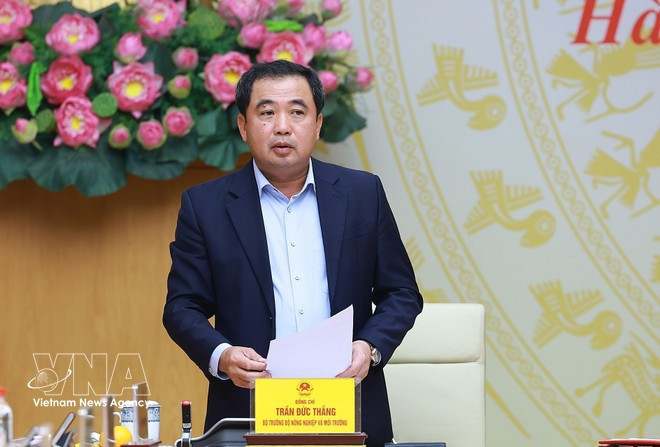 El Ministro de Agricultura y Medio Ambiente, Tran Duc Thang, en el evento. (Foto: VNA)