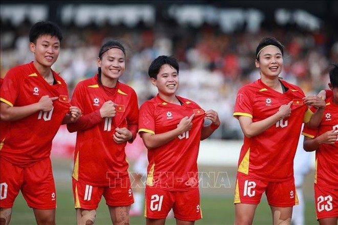 La selección femenina de Vietnam. (Foto: VNA)