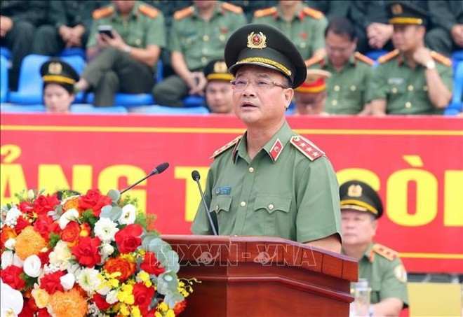 El viceministro de Seguridad Pública, Pham The Tung, habla en el evento. (Foto: VNA) El viceministro de Seguridad Pública, Pham The Tung, habla en el evento. (Foto: VNA)