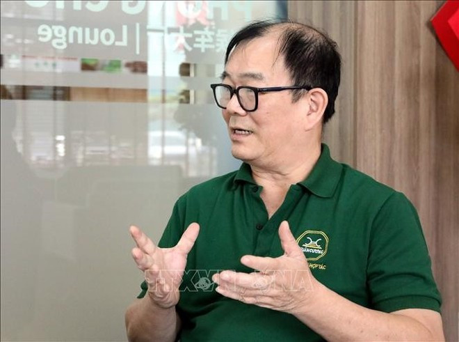 Nguyen Quoc Hong, secretario de la célula del Partido de la empresa Xuan Cuong (Lang Son). (Foto: VNA)