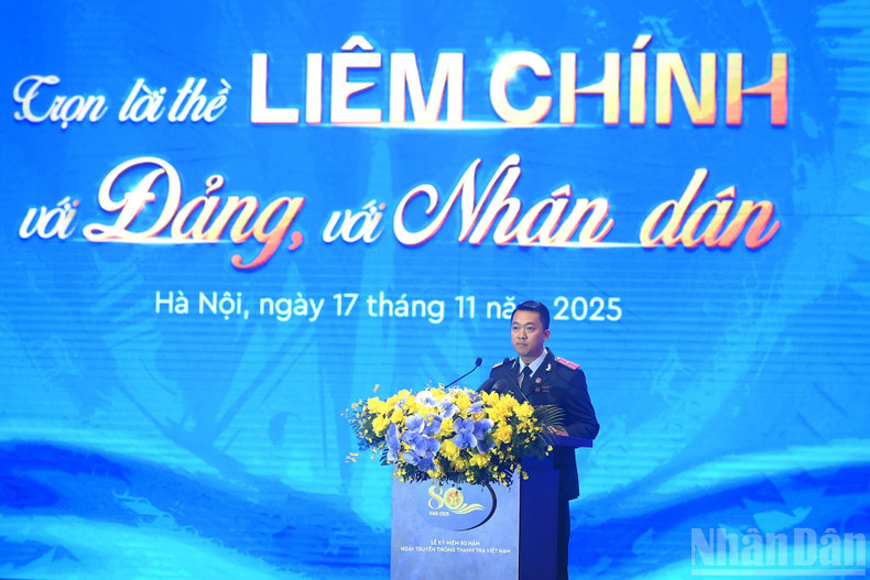 Representante de la joven generación del sector de inspección expresa sus opiniones.