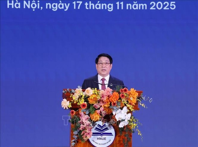 El presidente de Vietnam, Luong Cuong, interviene en la cita. (Foto: VNA)