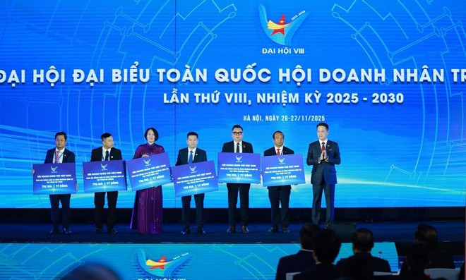 El VIII Congreso Nacional de la Asociación de Jóvenes Empresarios de Vietnam para el mandato 2025-2030. (Foto: VNA)