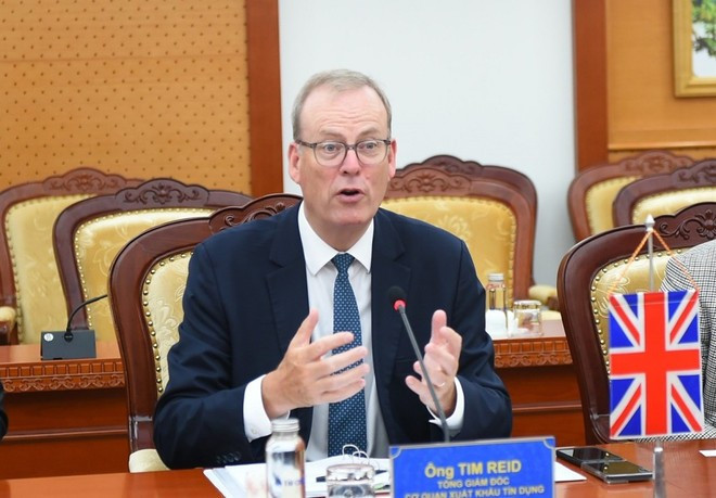 El director ejecutivo de la Agencia de Financiamiento de Exportaciones de Reino Unido (UKEF), Tim Reid. (Foto: periodico Thuonghieucongluan) El director ejecutivo de la Agencia de Financiamiento de Exportaciones de Reino Unido (UKEF), Tim Reid. (Foto: periodico Thuonghieucongluan)