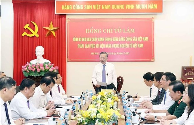 El secretario general del Partido Comunista de Vietnam , To Lam, habla en el evento. (Foto: VNA) El secretario general del Partido Comunista de Vietnam , To Lam, habla en el evento. (Foto: VNA)
