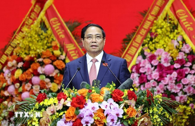 El primer ministro de Vietnam, Pham Minh Chinh, habla en el evento. (Foto: VNA) El primer ministro de Vietnam, Pham Minh Chinh, habla en el evento. (Foto: VNA)