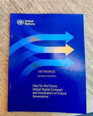 La versión en vietnamita del Pacto para el Futuro. (Foto: VNA) La versión en vietnamita del Pacto para el Futuro. (Foto: VNA)