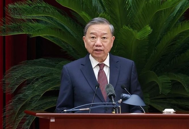 El secretario general del Partido Comunista de Vietnam, To Lam, habla en el evento. (Foto: VNA) El secretario general del Partido Comunista de Vietnam, To Lam, habla en el evento. (Foto: VNA)
