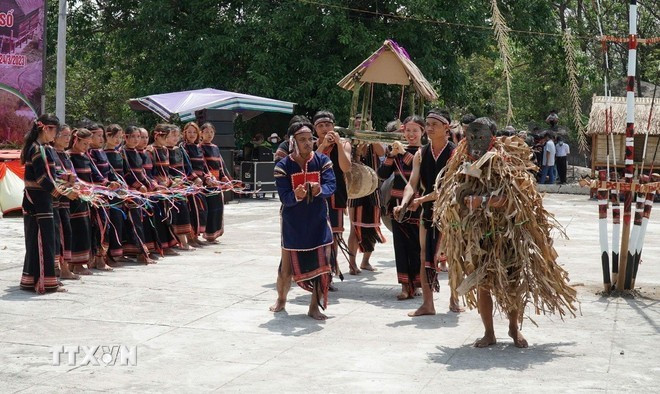 El espacio cultural de los tambores Gongs de Tay Nguyen, reconocido por la Unesco en 2005 como Patrimonio Cultural Inmaterial de la Humanidad, es un motivo de orgullo para la provincia de Gia Lai. (Foto: VNA)