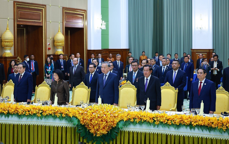 Banquete de Estado en honor a To Lam y a la delegación vietnamita de alto nivel. (Foto: Duong Giang/VNA)