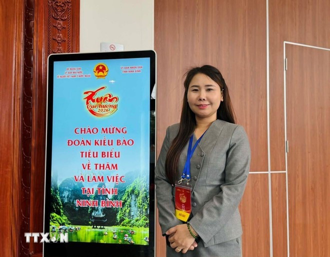 Le Thi Thuong, presidenta de la Asociación de Vietnamitas en la región nipona de Kansai y vicepresidenta de la Unión de Asociaciones de Vietnamitas en Japón. (Foto: VNA)