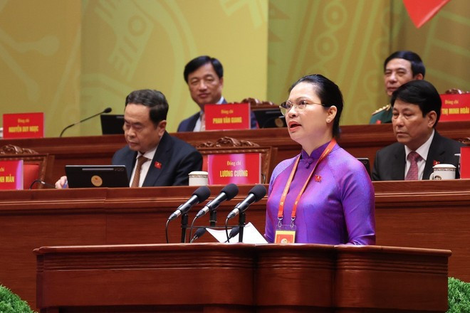 La miembro del Comité Central del Partido Comunista de Vietnam (PCV), Ha Thi Nga. (Foto: VNA)