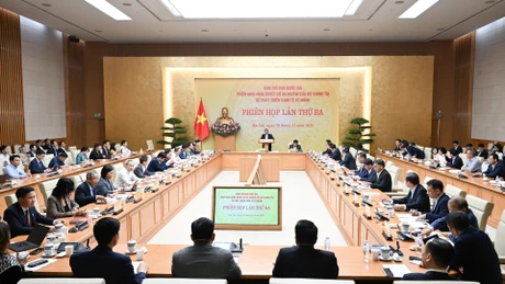 Escena de la sesión. (Foto: Nhan Dan)