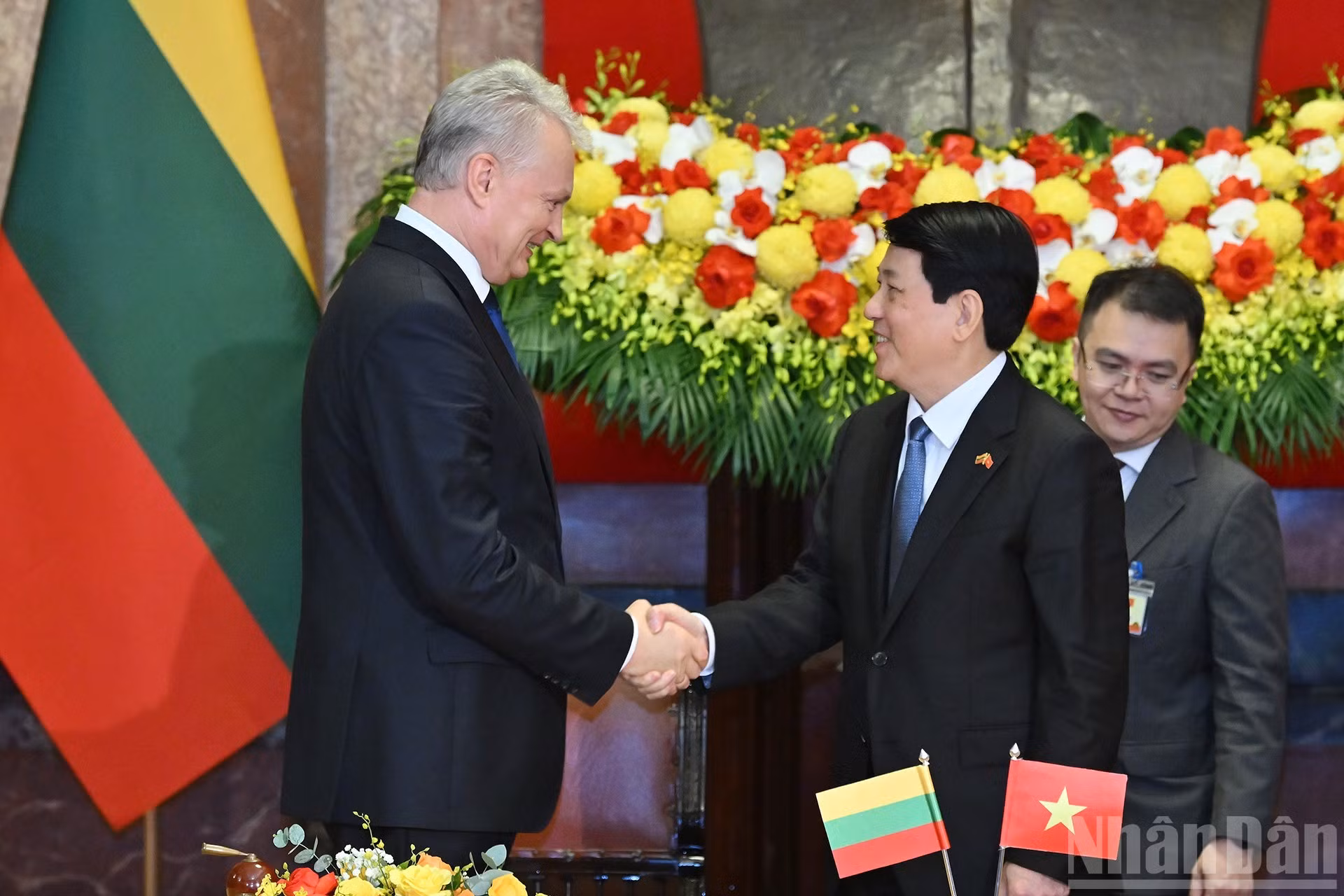 Ambos presidentes en la cita.