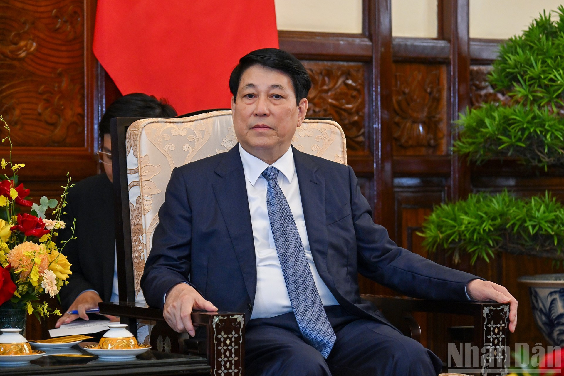 El jefe del Estado vietnamita habla en la cita.