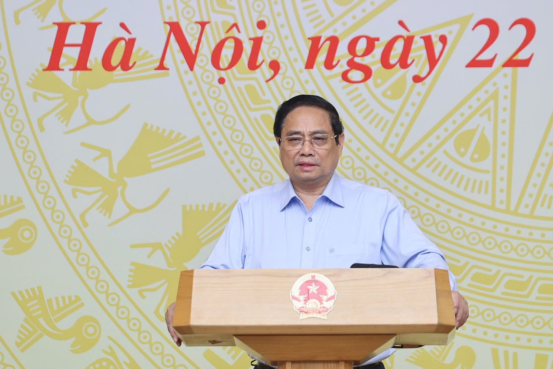 El primer ministro Pham Minh Chinh habla en la cita. El primer ministro Pham Minh Chinh habla en la cita.