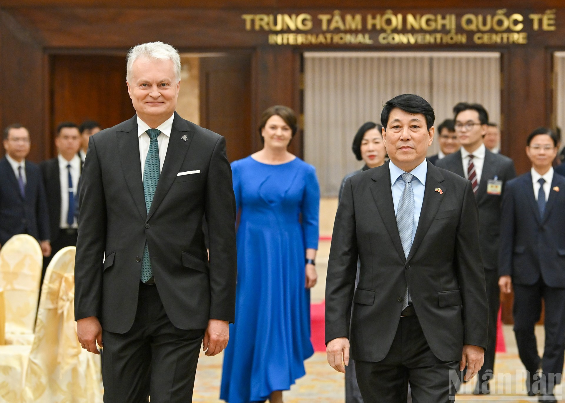 Ambos presidentes en el evento.