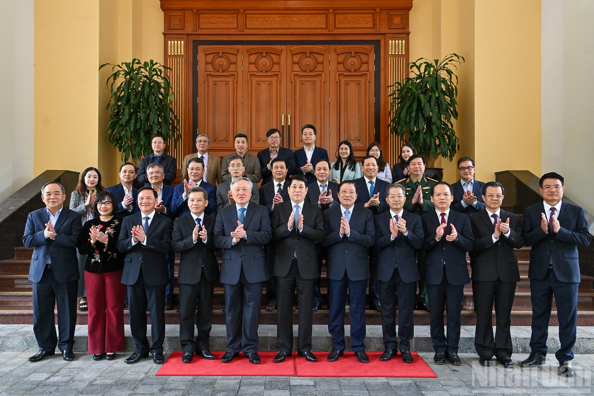 Los delegados en el acto.