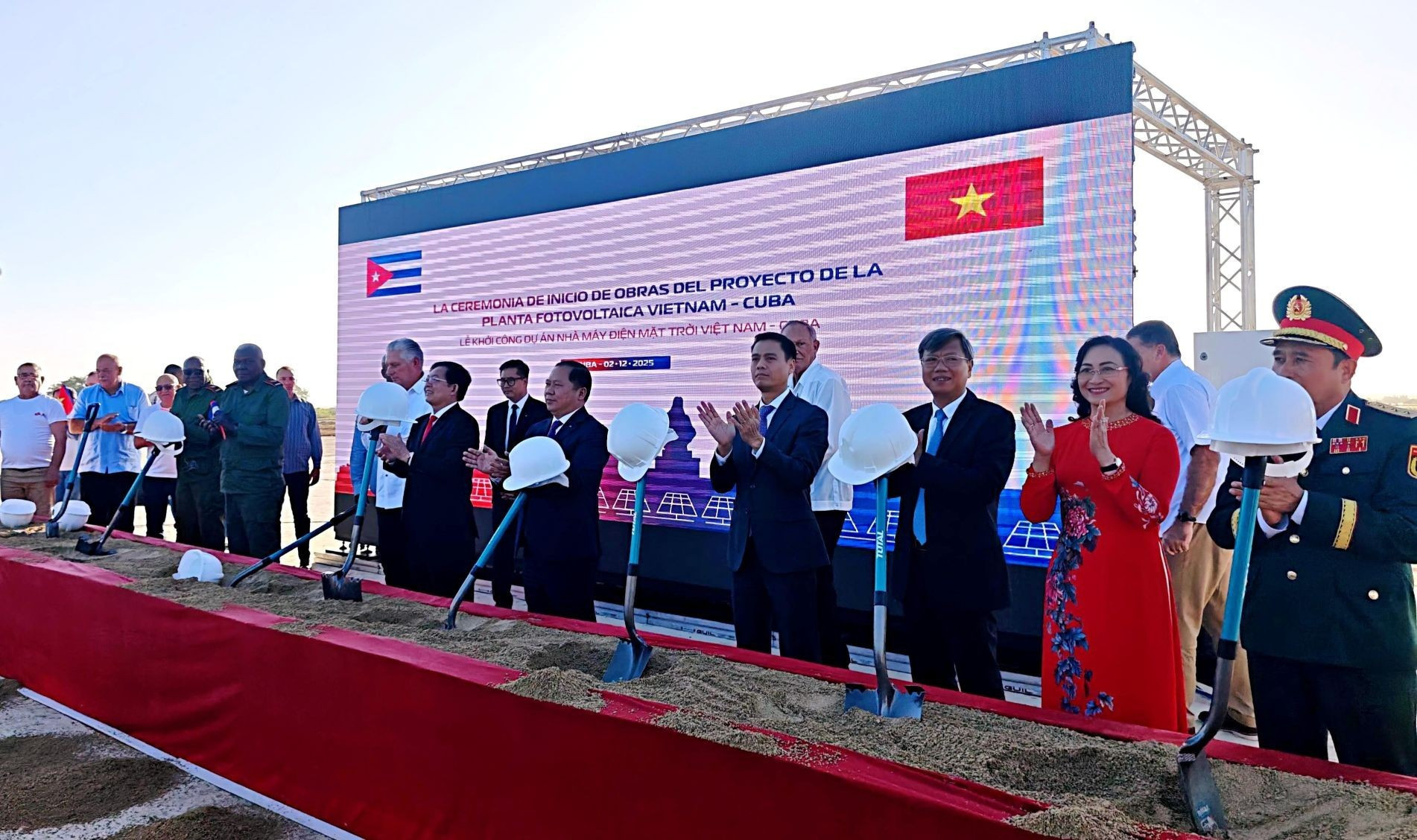 Inician obras del parque solar fotovoltaico Vista Alegre para celebrar relaciones Vietnam-Cuba.