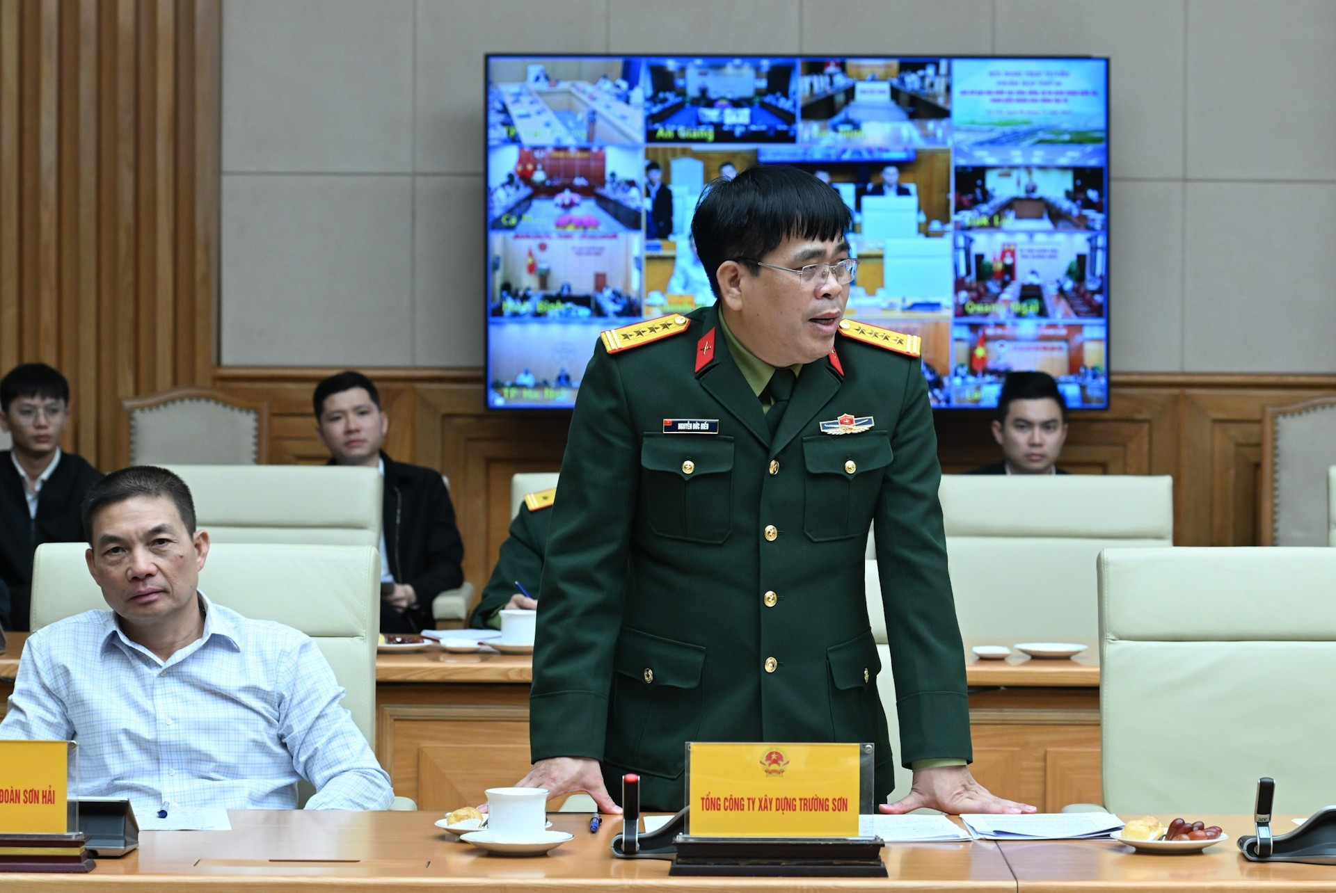 Representante de la Corporación de Construcción Truong Son en el evento.