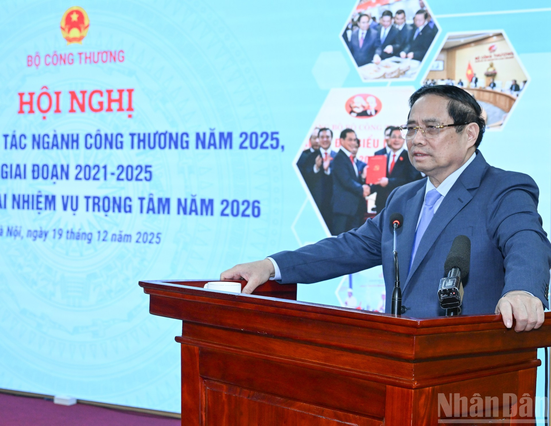 El primer ministro de Vietnam, Pham Minh Chinh, habla en la cita.