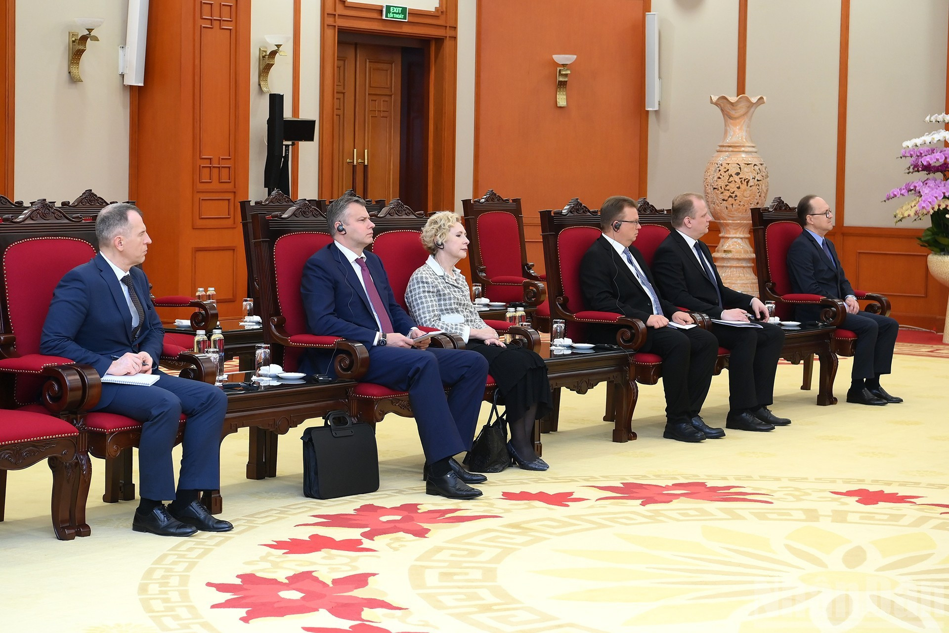 Miembros de la delegación rusa en la cita.