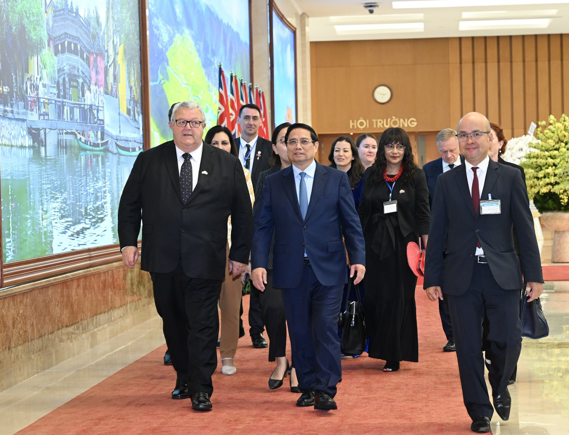 Los dos dirigentes en el evento.