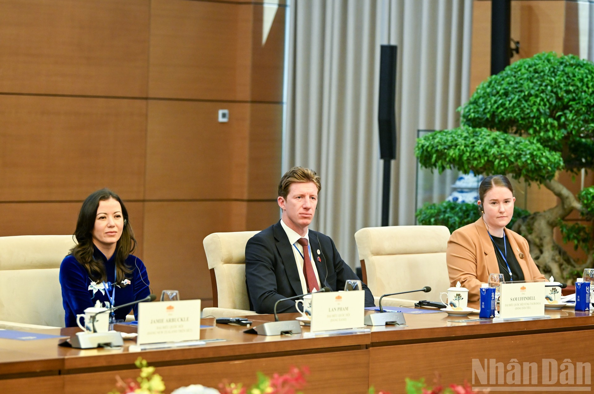 La delegación del Parlamento neozelandés.