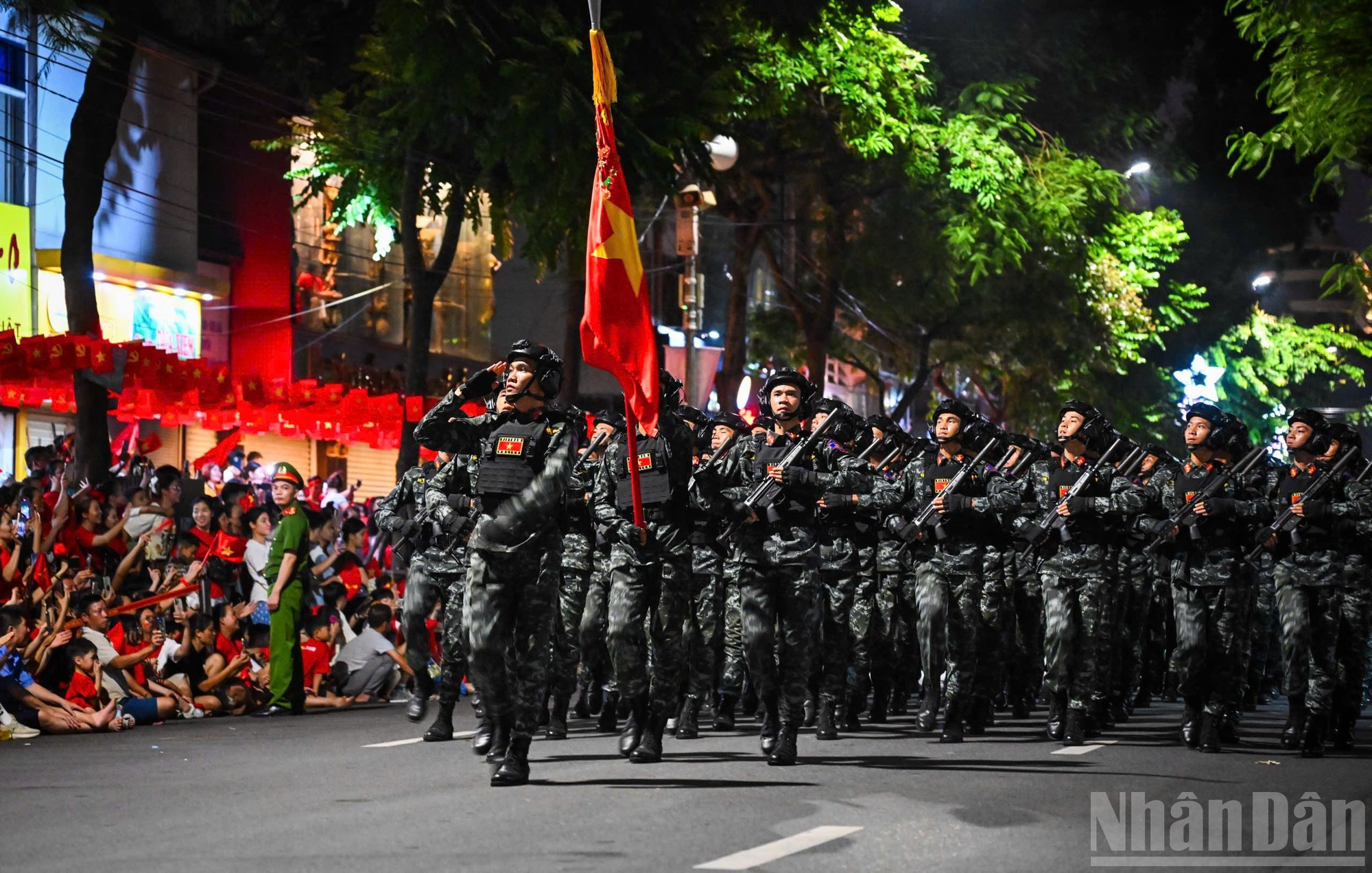 Bloque masculino de fuerzas especiales de la Policía.