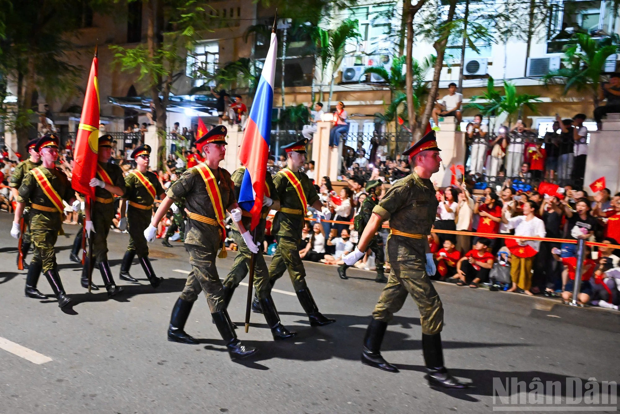 Bloque de militares rusos.