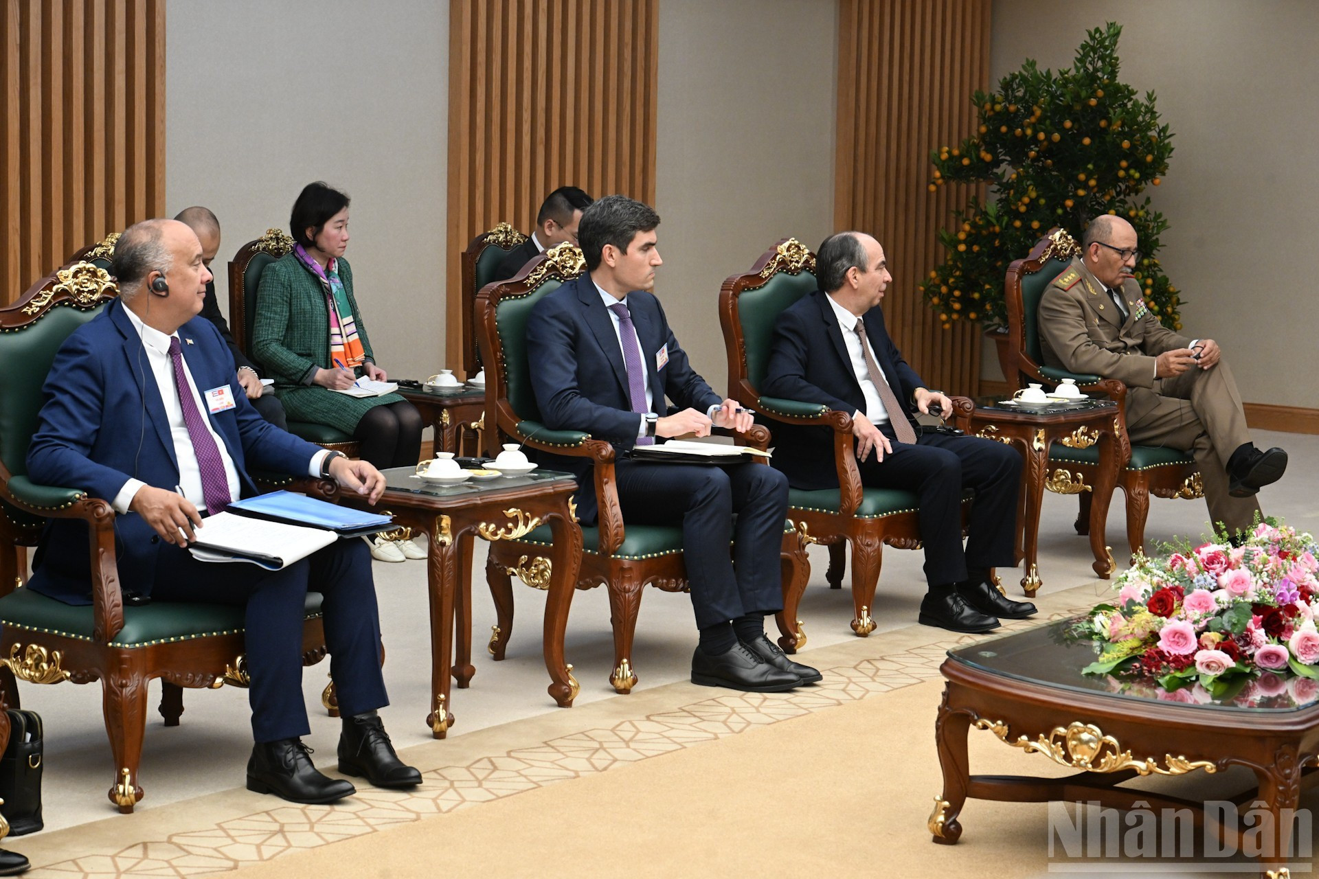 La delegación cubana en la reunión.