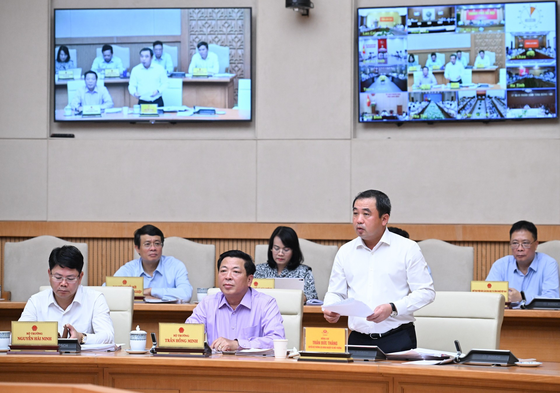 El ministro de Agricultura y Medio Ambiente, Tran Duc Thang, en el evento.