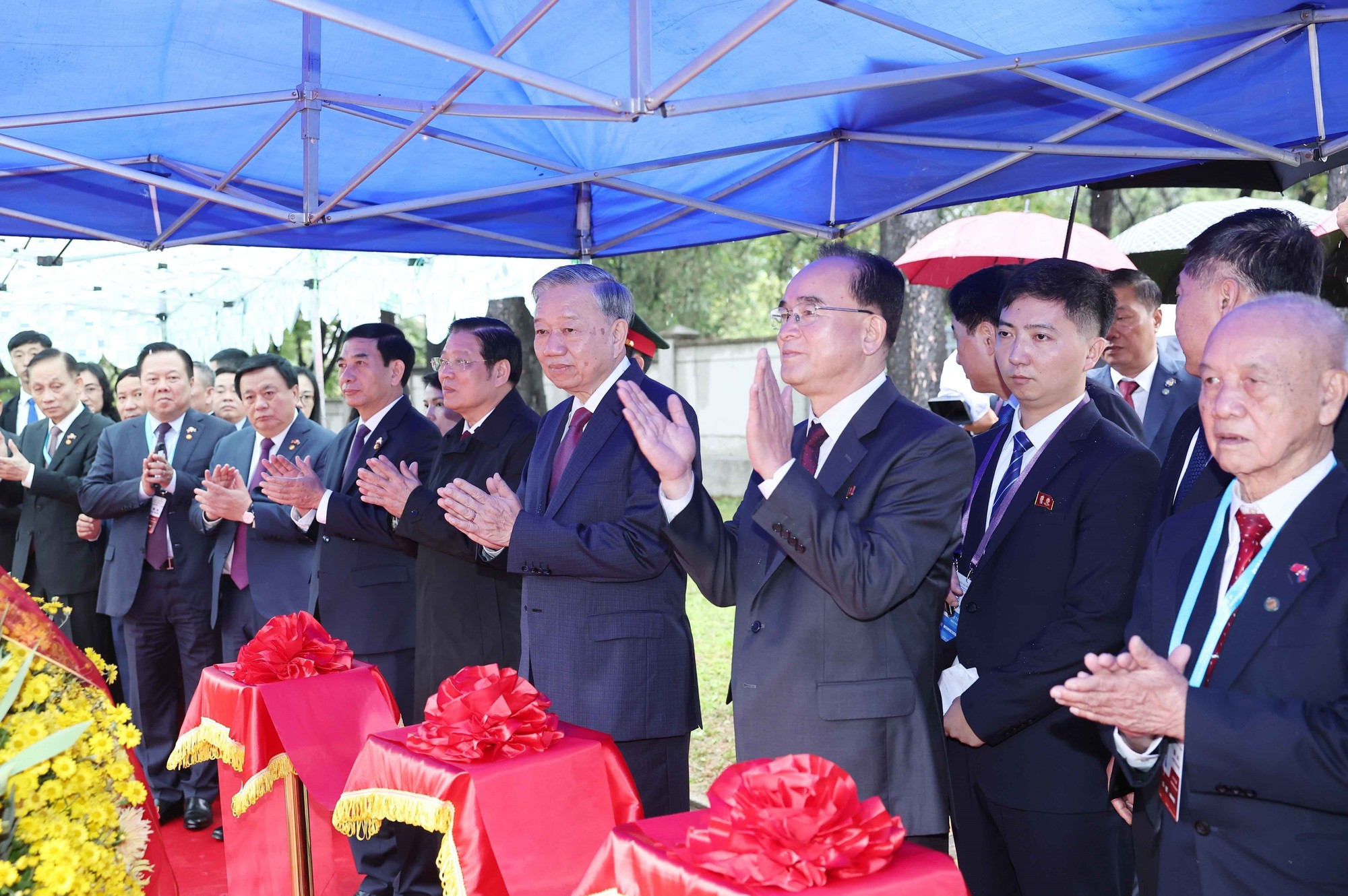Los delegados en el acto.