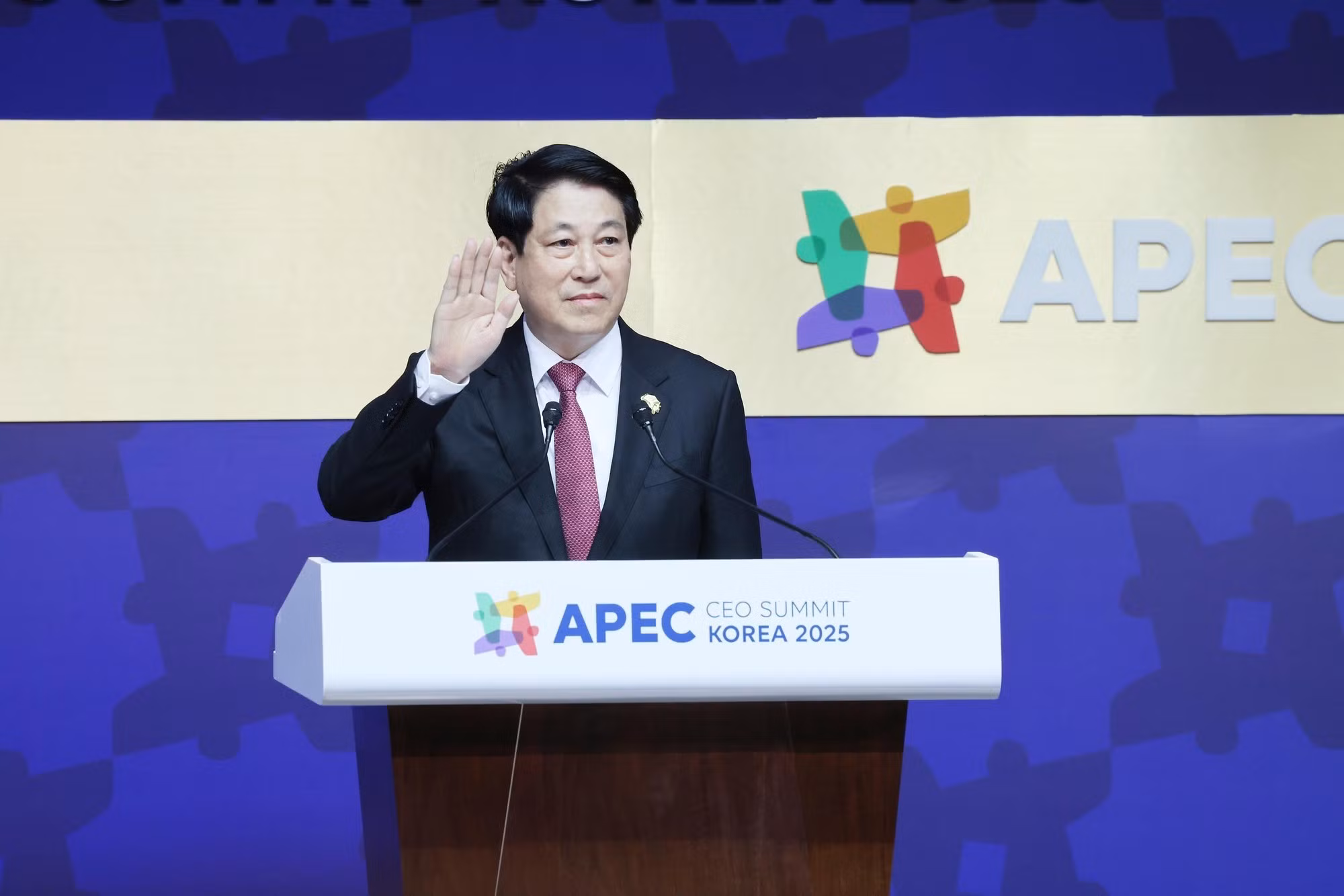 El jefe del Estado vietnamita en la cita.