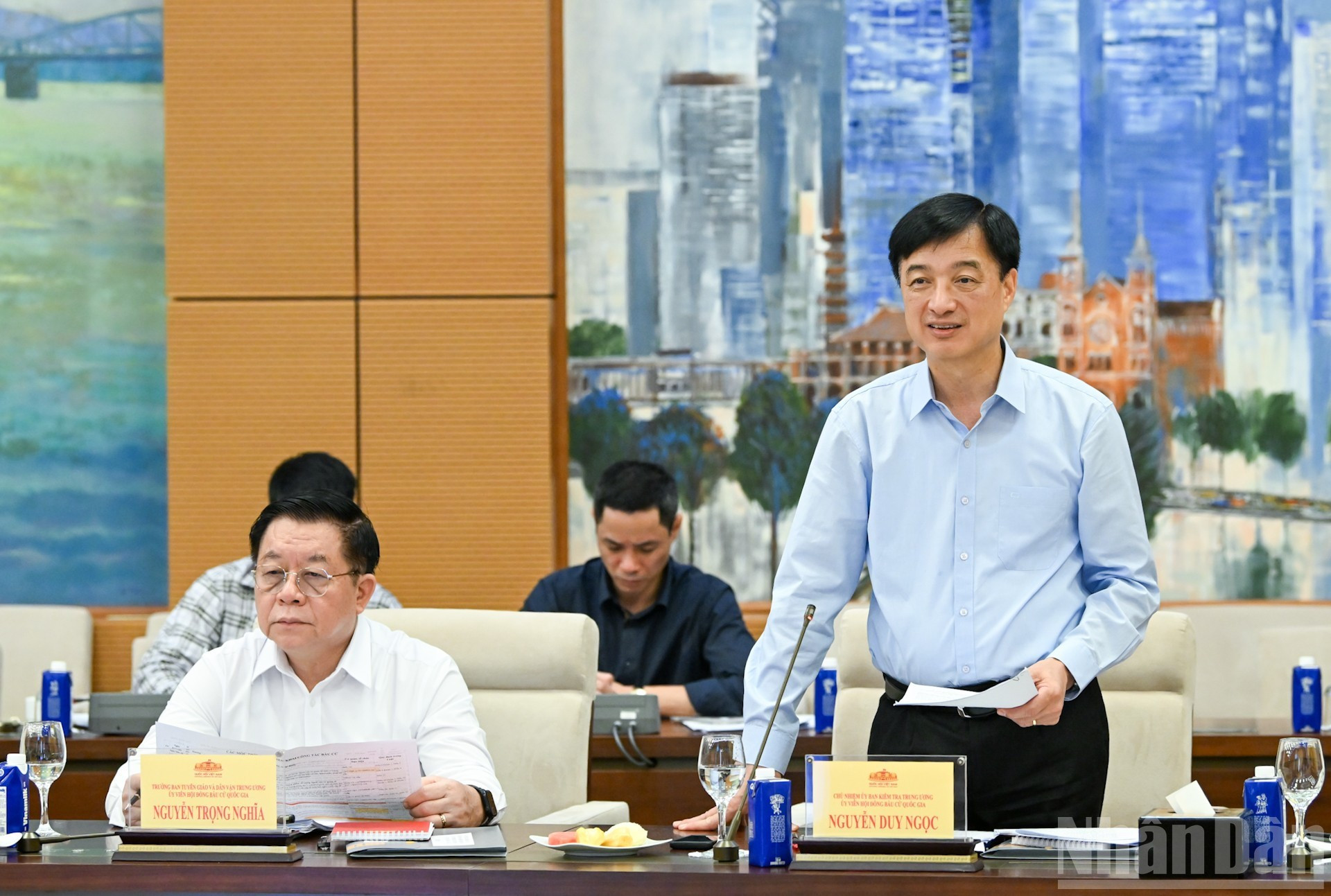 El jefe de la Comisión de Control Disciplinario del Comité Central del Partido Comunista de Vietnam, Nguyen Duy Ngoc, en el evento.