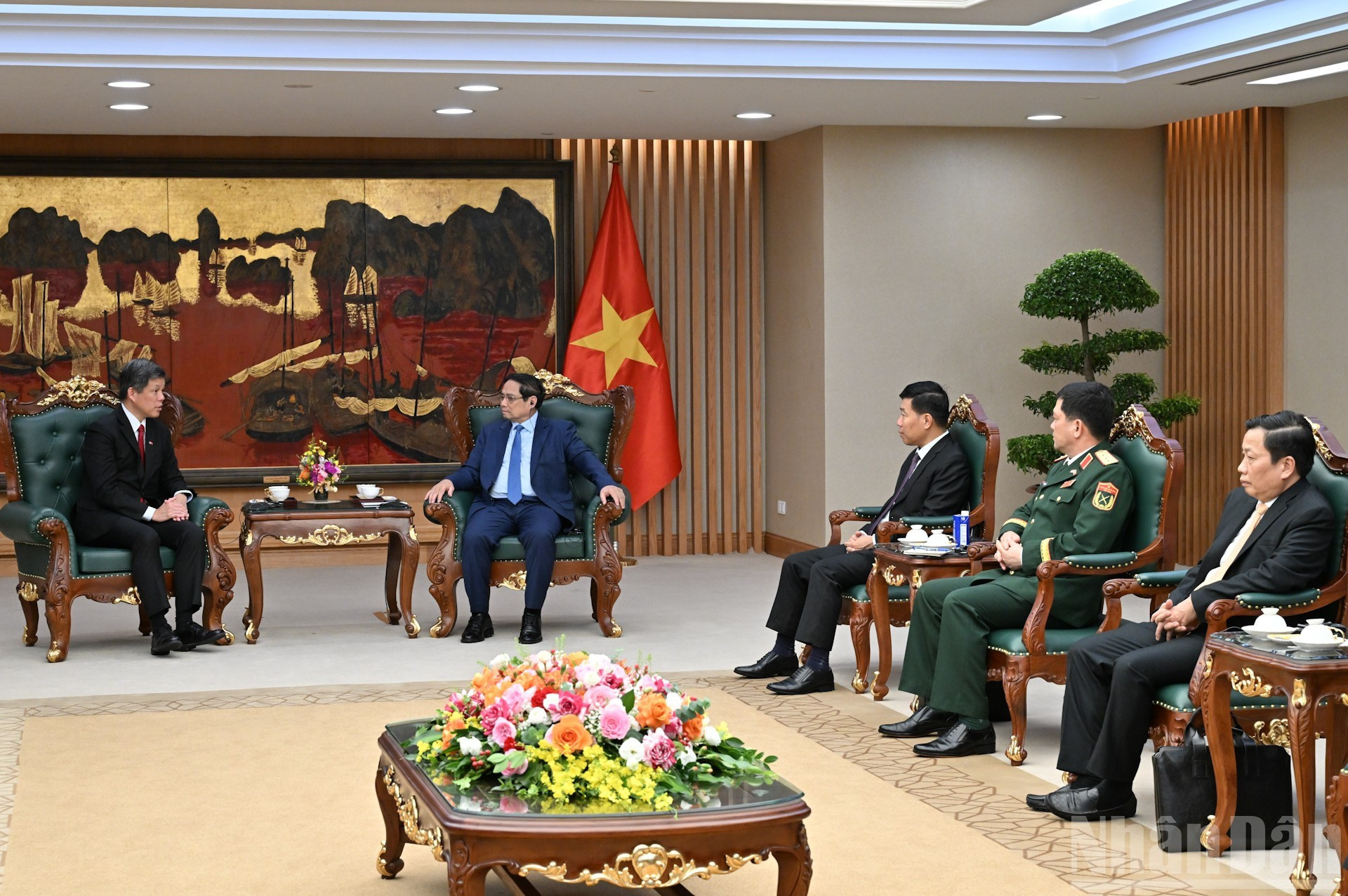 Delegados vietnamitas en la reunión.