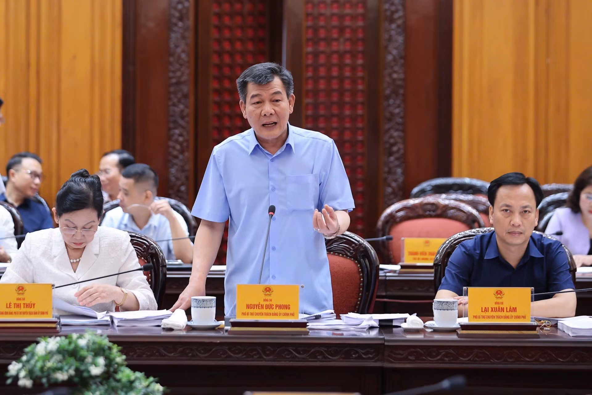 El subsecretario permanente del Comité partidista del Gobierno, Nguyen Duc Phong, en el evento.