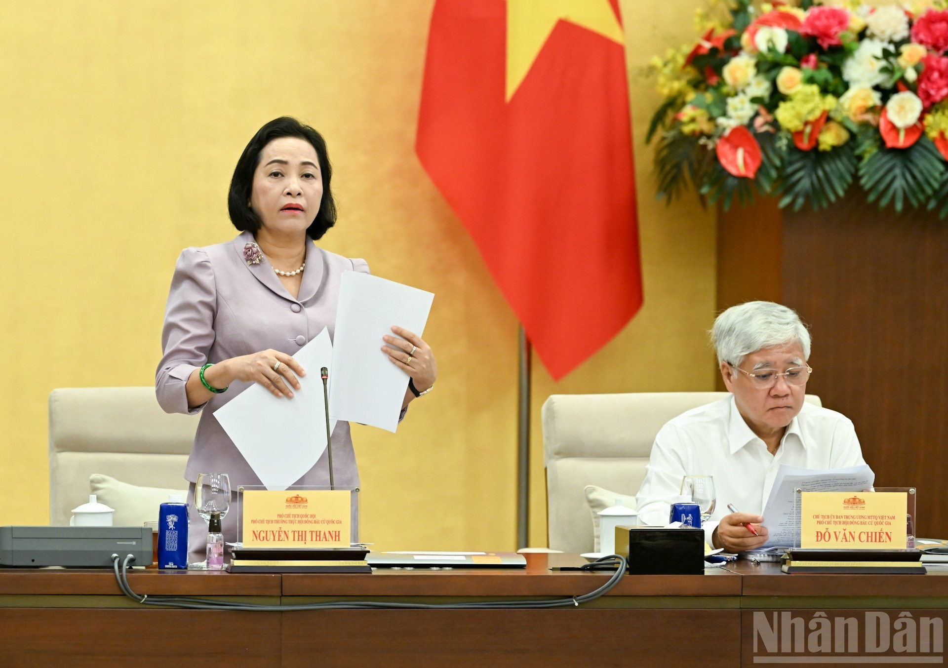 Nguyen Thi Thanh, vicepresidenta de la Asamblea Nacional y vicetitular permanente del Consejo, en el evento.