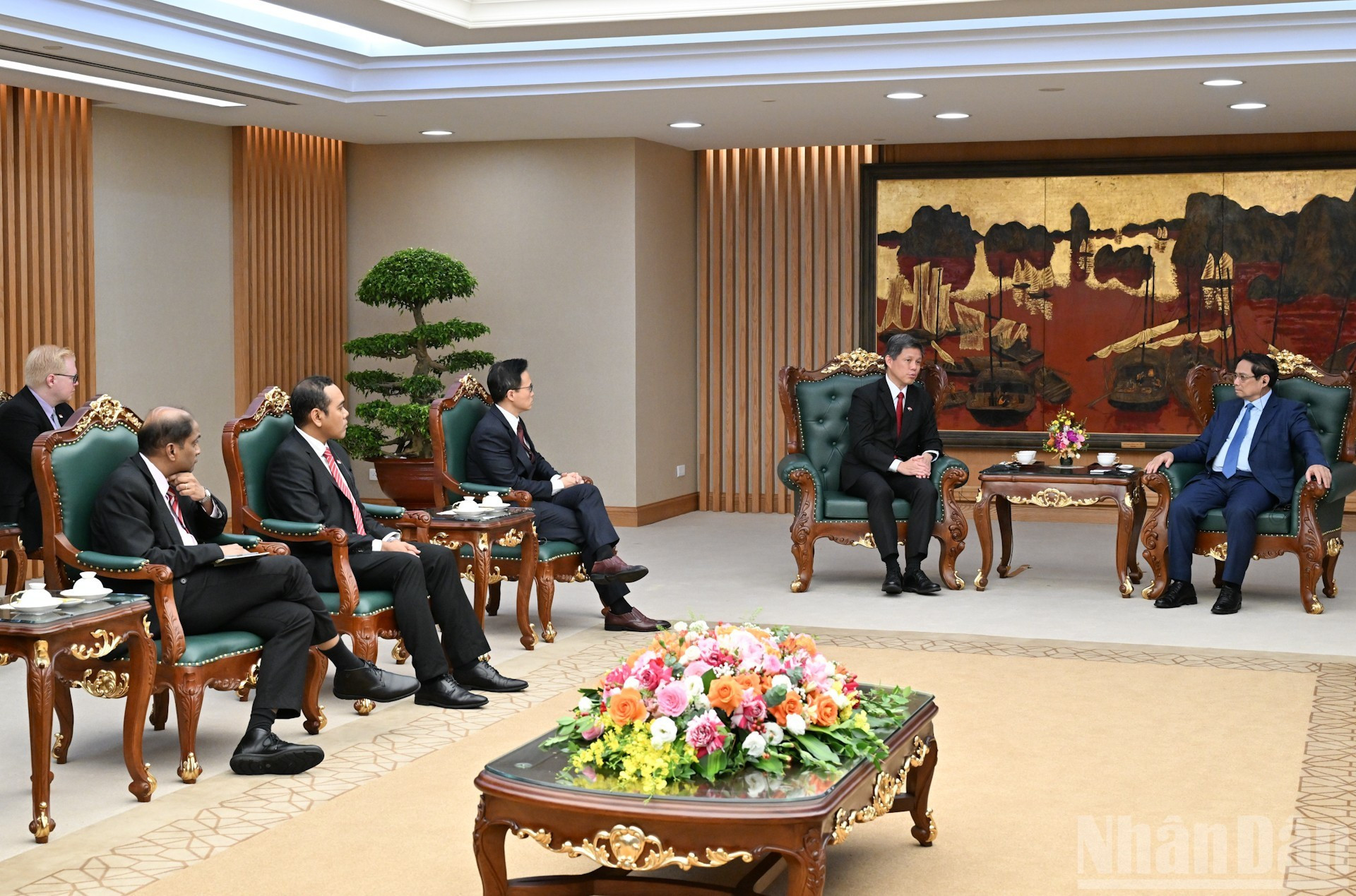 Miembros de la delegación singapurense.