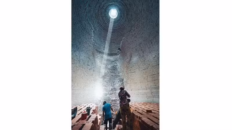 Interior de un horno de cocción.