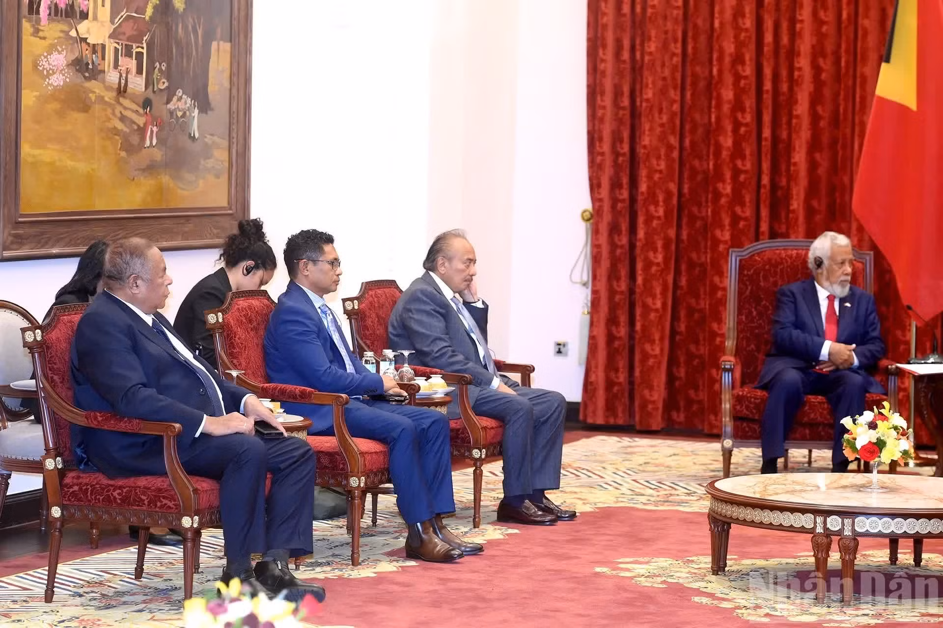 Delegados timorenses en el encuentro.