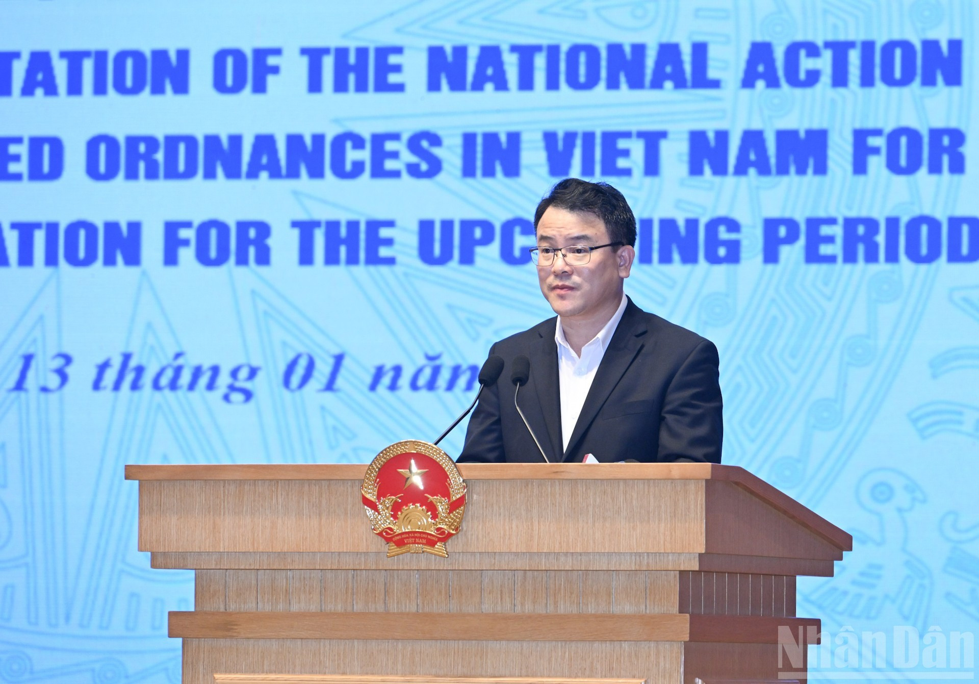 Tran Quoc Phuong, viceministro de Finanzas, habla en el evento.