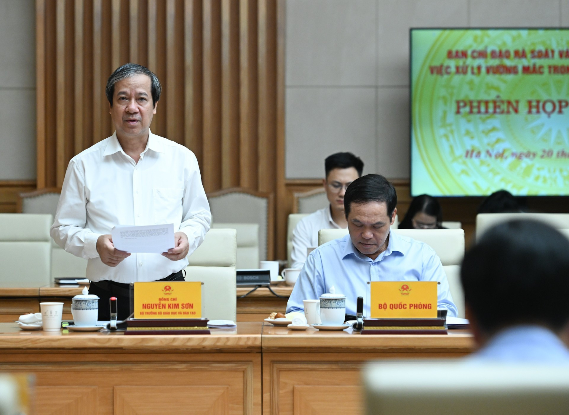 El ministro de Educación y Formación, Nguyen Kim Son, en el evento.