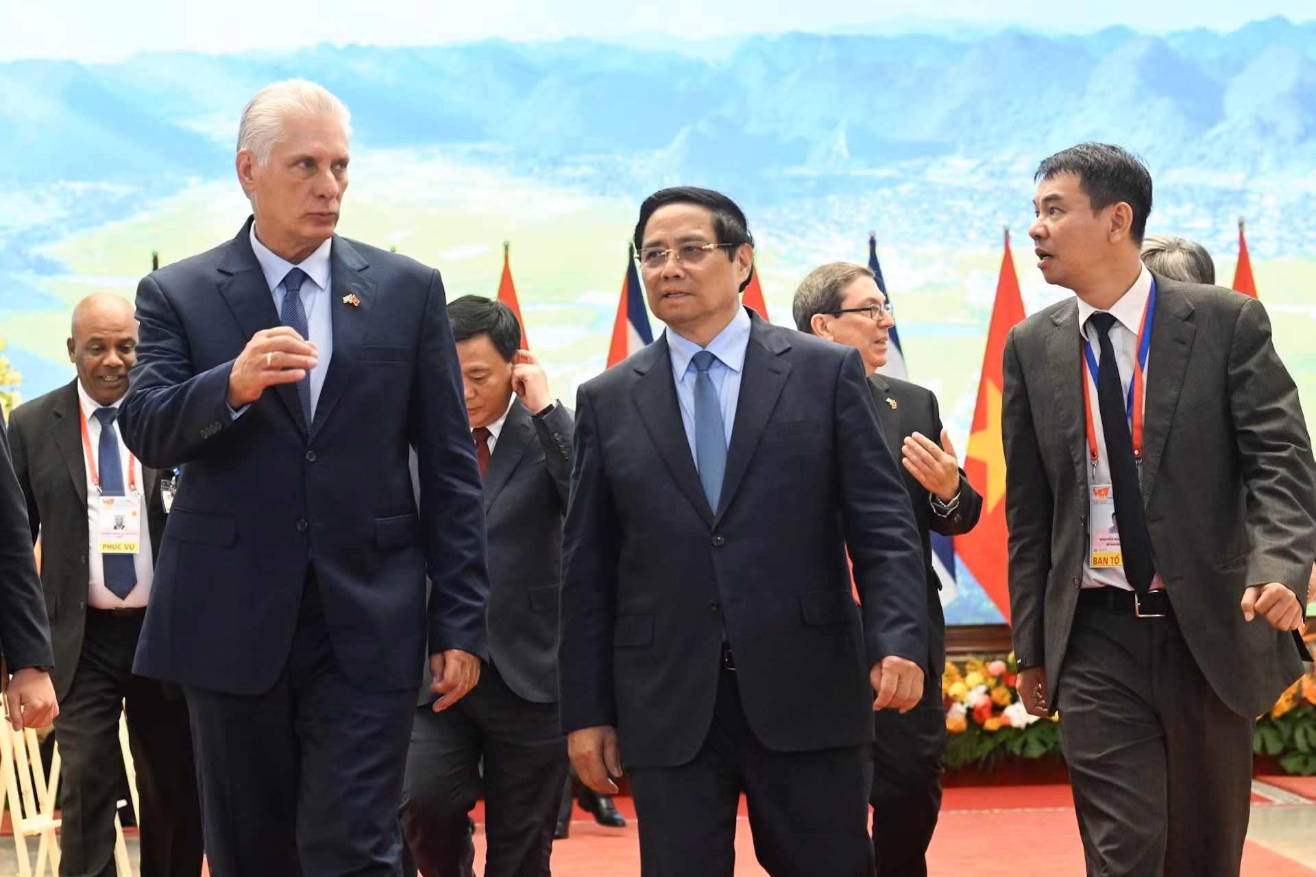 Ambos dirigentes en la cita.