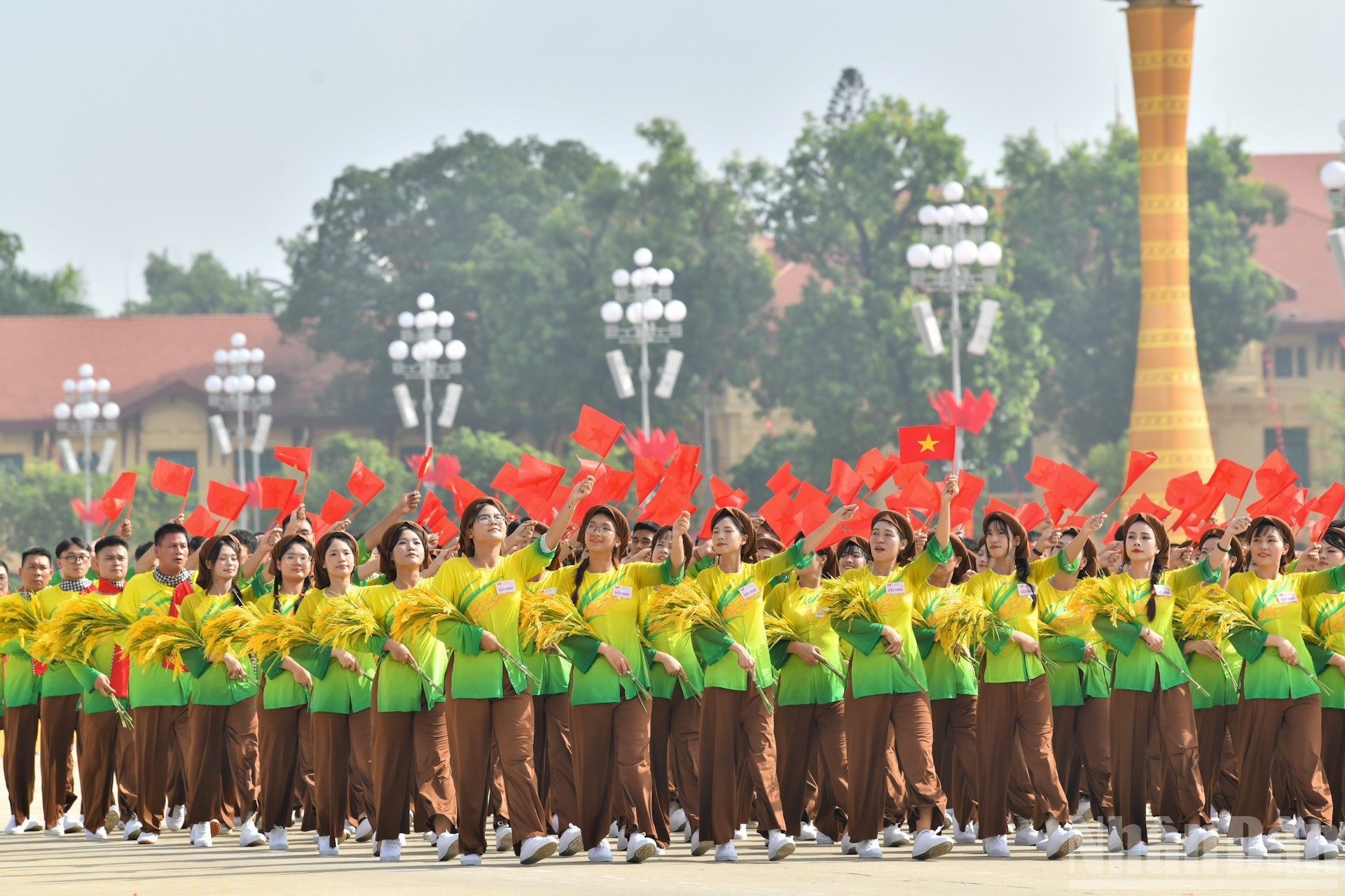Bloque de campesinos vietnamitas.