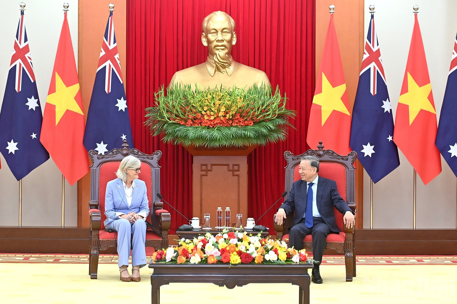 Ambos dirigentes en la cita.