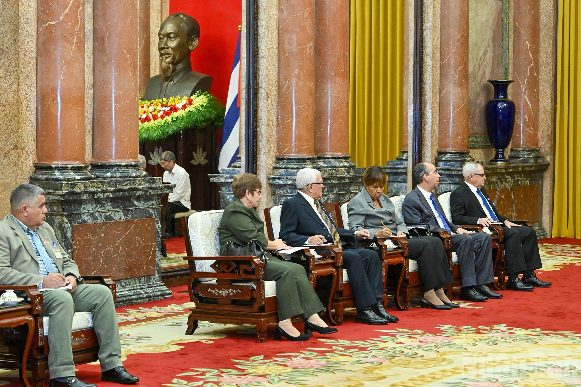 Los miembros de la delegación cubana. Los miembros de la delegación cubana.
