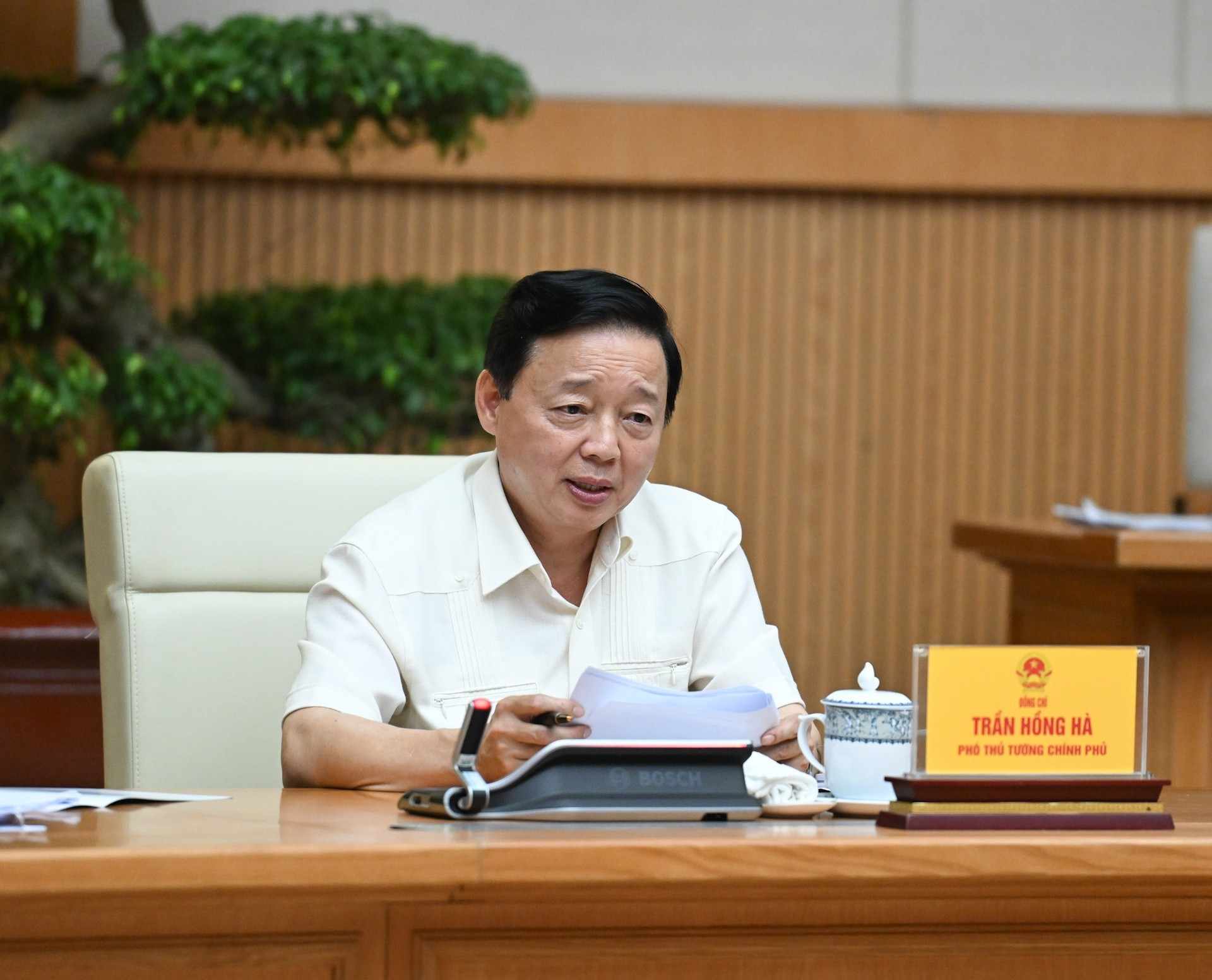 El viceprimer ministro Tran Hong Ha en el evento.