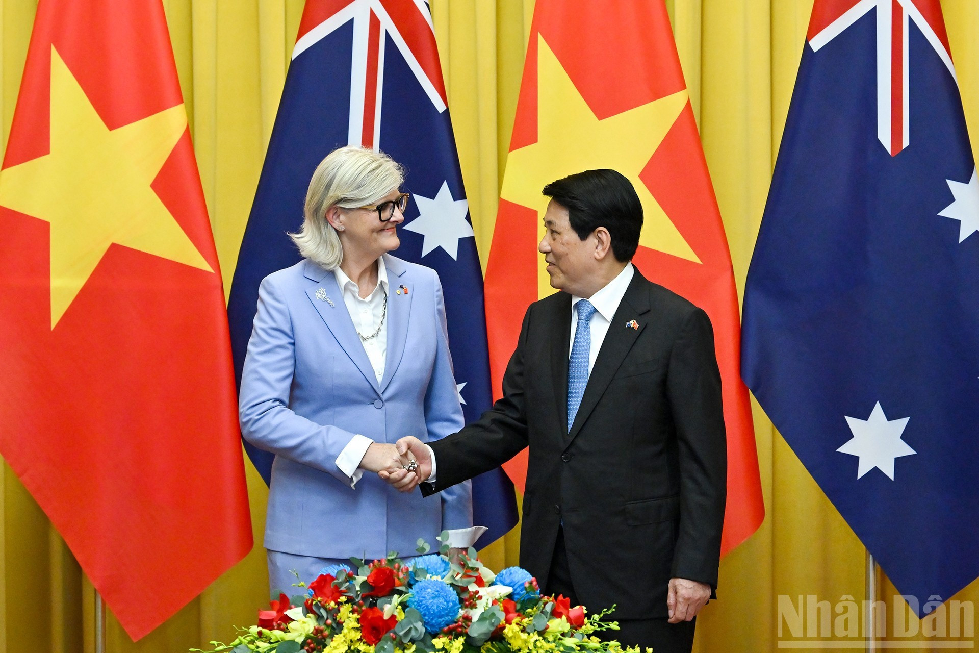 Ambos dirigentes en la cita.