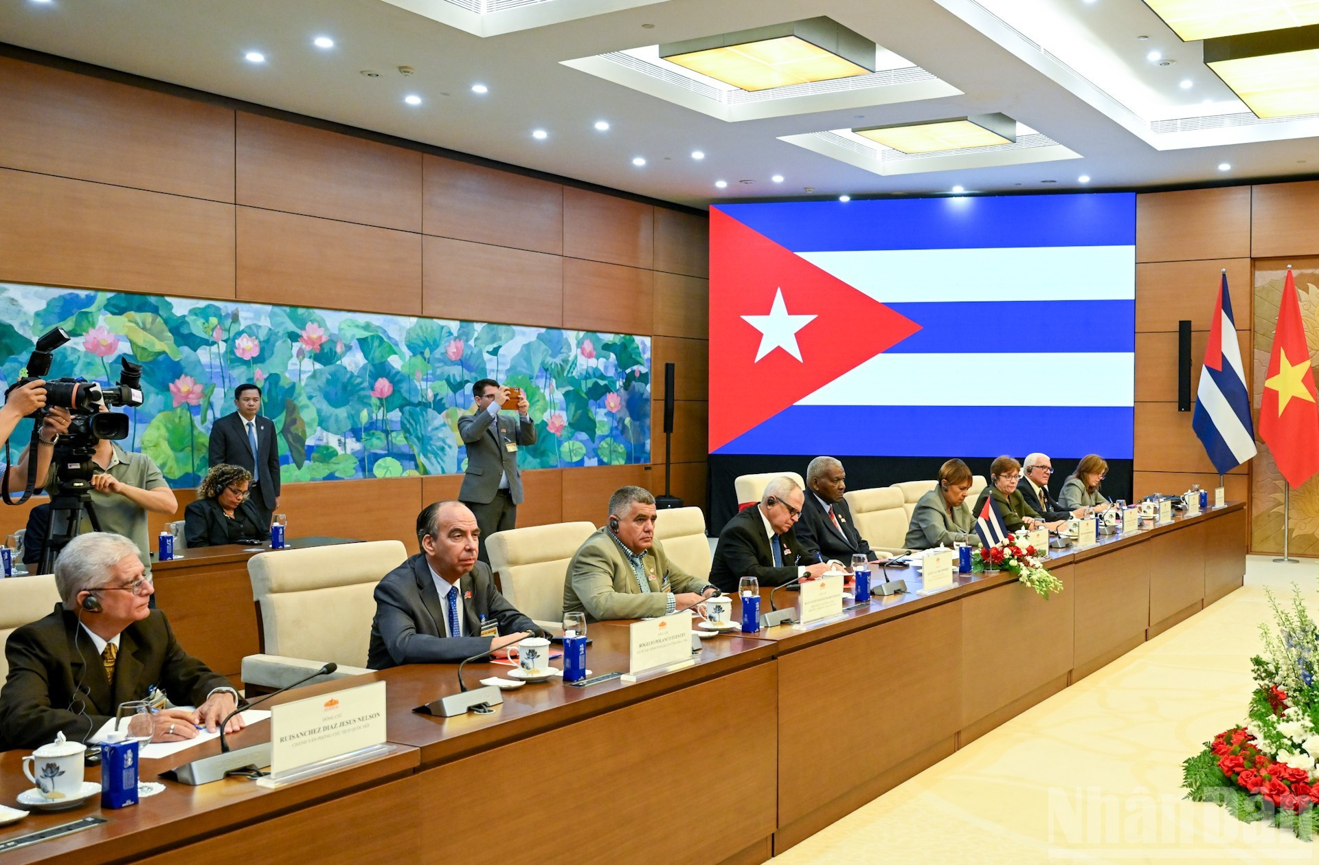 La delegación cubana en el encuentro. La delegación cubana en el encuentro.